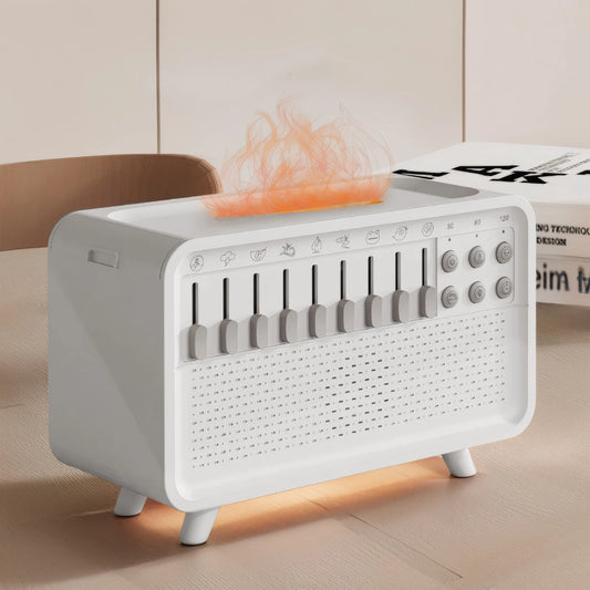 "Aromabeat™ 3-in-1 Flame Diffuser – Relax, Refresh & Recharge"